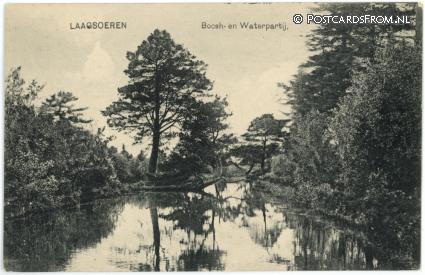 Laag-Soeren, Bosch- en Waterpartij ansichtkaart: Laag-Soeren, Bosch- en Waterpartij
