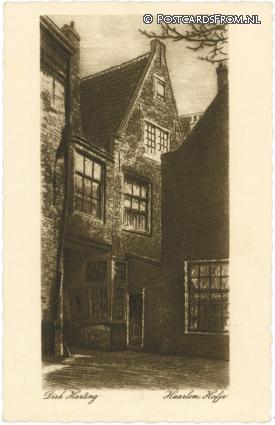 Haarlem, Hofje ansichtkaart: Haarlem, Hofje