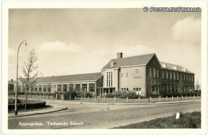 ansichtkaart: Appingedam, Technische School