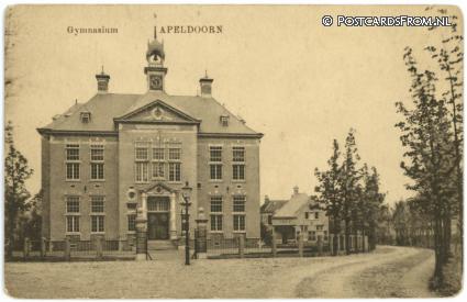 ansichtkaart: Apeldoorn, Gymnasium