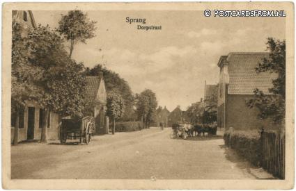 ansichtkaart: Sprang-Capelle, Sprang. Dorpstraat