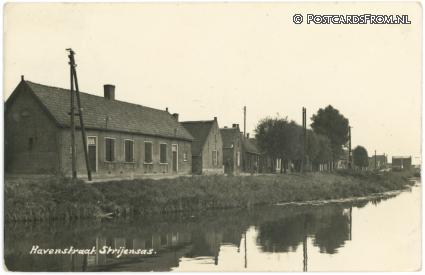 ansichtkaart: Strijensas, Havenstraat
