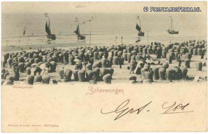 ansichtkaart: Scheveningen, Strandgezicht