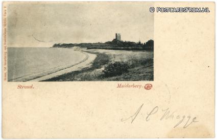 Muiderberg, Strand ansichtkaart: Muiderberg, Strand