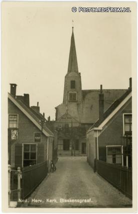 ansichtkaart: Bleskensgraaf, Ned. Herv. Kerk