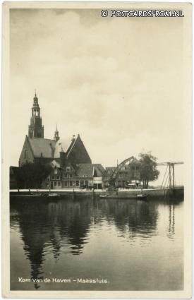 ansichtkaart: Maassluis, Kom van de Haven