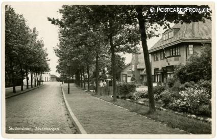 ansichtkaart: Zevenbergen, Stationslaan