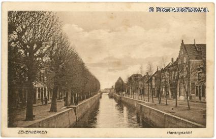 ansichtkaart: Zevenbergen, Havengezicht
