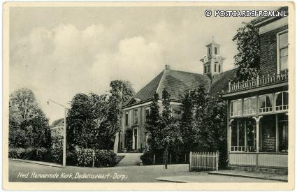 ansichtkaart: Dedemsvaart, Dorp. Ned. Herv. Kerk