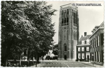 Vught, Helvoirtseweg met St. Lambertustoren ansichtkaart: Vught, Helvoirtseweg met St. Lambertustoren