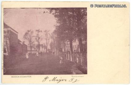 Middenbeemster, Schoolstraat ansichtkaart: Middenbeemster, Schoolstraat