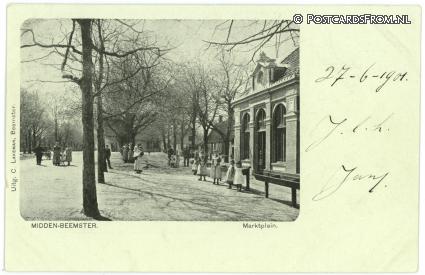 Middenbeemster, Marktplein ansichtkaart: Middenbeemster, Marktplein