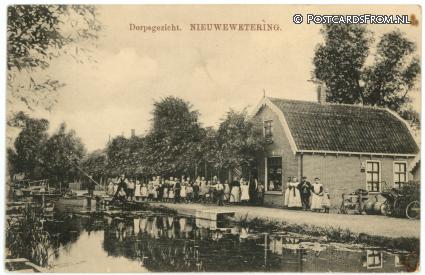ansichtkaart: Nieuwe Wetering, Dorpsgezicht