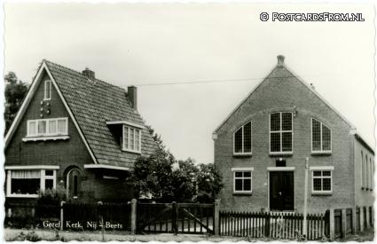 Nij Beets, Geref. Kerk ansichtkaart: Nij Beets, Geref. Kerk