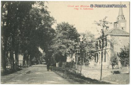 ansichtkaart: Middenbeemster, Groet uit