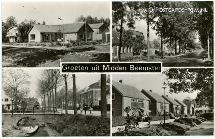 ansichtkaart: Middenbeemster, Groeten uit