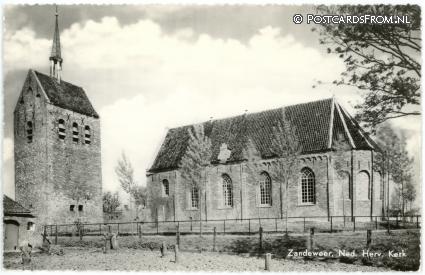 ansichtkaart: Zandeweer, Ned. Herv. Kerk