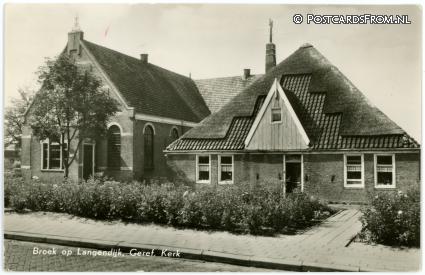 ansichtkaart: Broek op Langedijk, Geref. Kerk