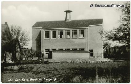 Broek op Langedijk, Chr. Ger. Kerk ansichtkaart: Broek op Langedijk, Chr. Ger. Kerk