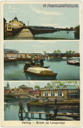 ansichtkaart: Broek op Langedijk, Veiling