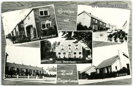Zuid-Beijerland, Gravin Sabinastraat - Graaf Janstraat - Van Oldenbarneveldstraat ansichtkaart: Zuid-Beijerland, Gravin Sabinastraat - Graaf Janstraat - Van Oldenbarneveldstraat
