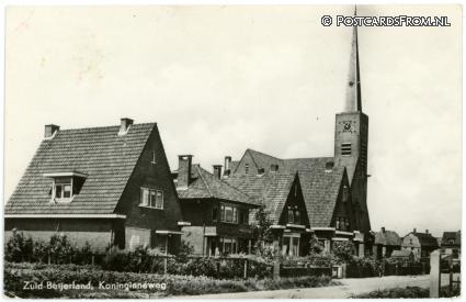 ansichtkaart: Zuid-Beijerland, Koninginneweg