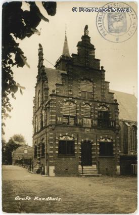 ansichtkaart: Graft, Raadhuis