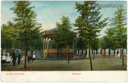 ansichtkaart: 's-Gravenzande, Marktplein