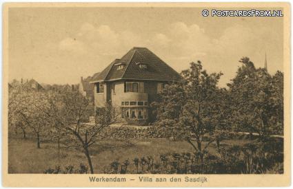 ansichtkaart: Werkendam, Villa aan den Sasdijk
