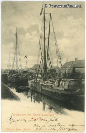 Waspik, Scheepswerf der Firma Ruitenberg ansichtkaart: Waspik, Scheepswerf der Firma Ruitenberg