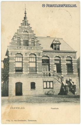 ansichtkaart: Zaamslag, Raadhuis