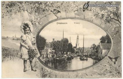 Oldeboorn, Waeze ansichtkaart: Oldeboorn, Waeze