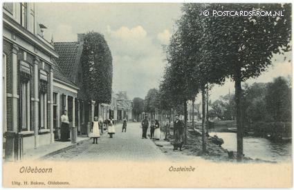 ansichtkaart: Oldeboorn, Oosteinde