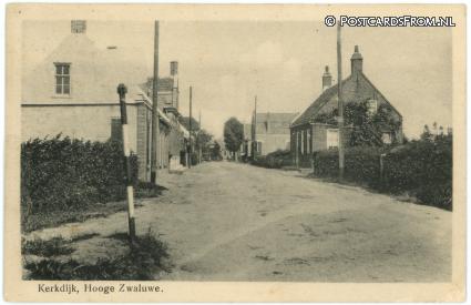 ansichtkaart: Hooge Zwaluwe, Kerkdijk