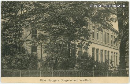 ansichtkaart: Warffum, Rijks Hoogere Burgerschool