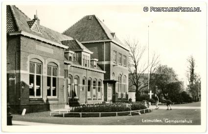 Leimuiden, Gemeentehuis ansichtkaart: Leimuiden, Gemeentehuis