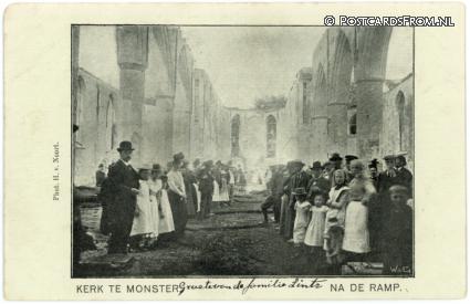Monster, Kerk na de ramp ansichtkaart: Monster, Kerk na de ramp