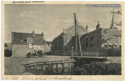 ansichtkaart: Maasland, Ned. Herv. School