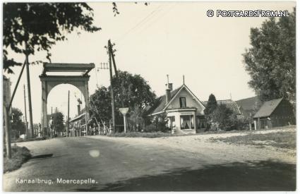 ansichtkaart: Moerkapelle, Moercapelle. Kanaalbrug
