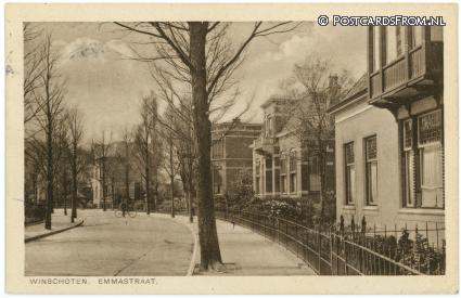 Winschoten, Emmastraat ansichtkaart: Winschoten, Emmastraat