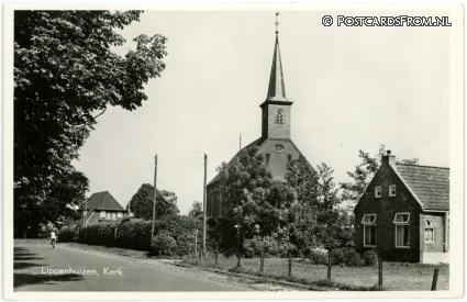 ansichtkaart: Lippenhuizen, Kerk