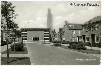 ansichtkaart: Leerdam, Pauluskerk