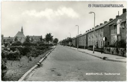 ansichtkaart: Moerkapelle, Raadhuisstraat