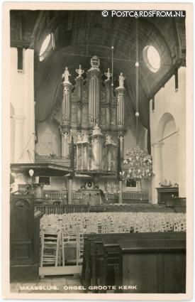ansichtkaart: Maassluis, Orgel Groote Kerk