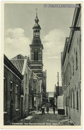 Maassluis, Kerkstraat met Gereformeerde Kerk ansichtkaart: Maassluis, Kerkstraat met Gereformeerde Kerk