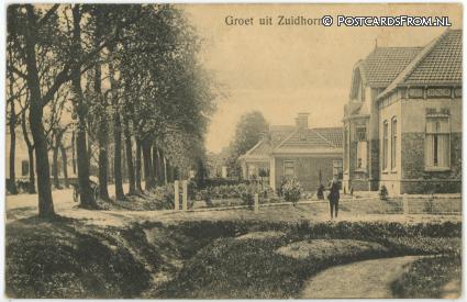 ansichtkaart: Zuidhorn, Groet uit