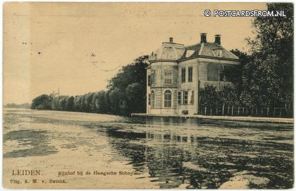 ansichtkaart: Leiden, Rijnhof bij de Haagsche Schouw