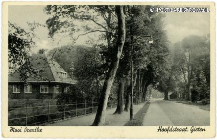 Gieten, Hoofdstraat ansichtkaart: Gieten, Hoofdstraat