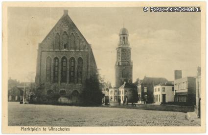 ansichtkaart: Winschoten, Marktplein