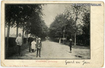 ansichtkaart: Winschoten, Stationsweg